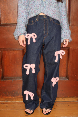 Knit Bow Jeans