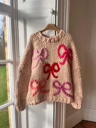 Daphne Bow Chunky Knit Sweater (Sample)