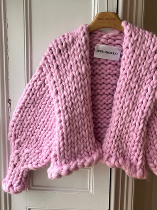 Pink Colossal Knit Cardigan (Sample)