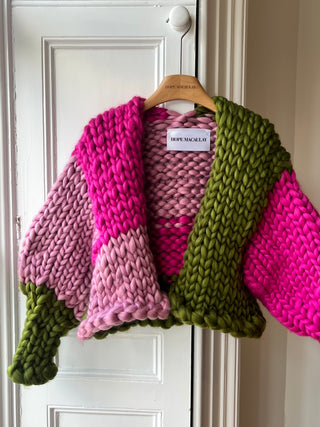1of1 Raspberry and Olive Colossal Knit Cardigan XS/S (Sample)