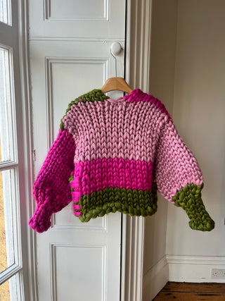1of1 Raspberry and Olive Colossal Knit Cardigan XS/S (Sample)