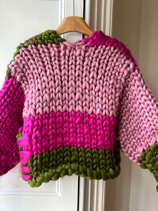 1of1 Raspberry and Olive Colossal Knit Cardigan XS/S (Sample)