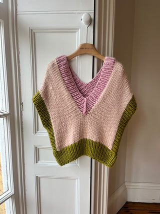 Cream Chunky Knit Vest (Sample)