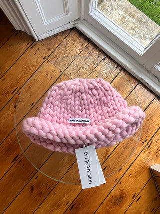 Pink Colossal Knit Mushroom Hat (Sample)