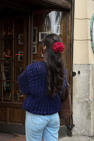 Navy Colossal Knit Cardigan