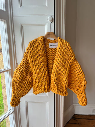 Golden Yellow Vegan Colossal Knit Cardigan (Limited Edition Sample)