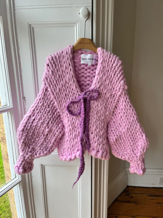1of1 Baby Pink Silk Bow Colossal Knit Cardigan M/L (Sample)