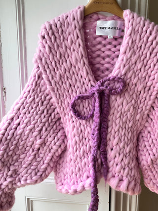 1of1 Baby Pink Silk Bow Colossal Knit Cardigan M/L (Sample)