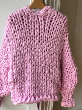 1of1 Baby Pink Silk Bow Colossal Knit Cardigan M/L (Sample)