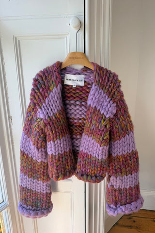 1of1 Purple Stripe Colossal Knit Cardigan S/M (Sample)
