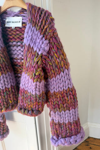 1of1 Purple Stripe Colossal Knit Cardigan S/M (Sample)