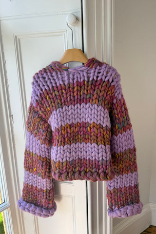 1of1 Purple Stripe Colossal Knit Cardigan S/M (Sample)