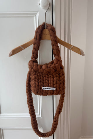 Chocolate Colossal Knit Bag (Sample)