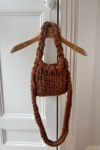 Chocolate Colossal Knit Bag (Sample)