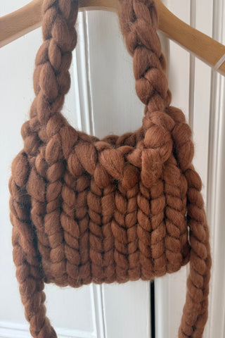 Chocolate Colossal Knit Bag (Sample)