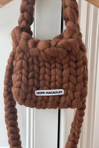 Chocolate Colossal Knit Bag (Sample)