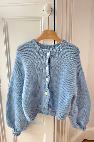 Blue Chunky Knit Cardigan M (Sample)