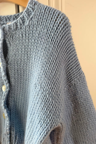 Blue Chunky Knit Cardigan M (Sample)