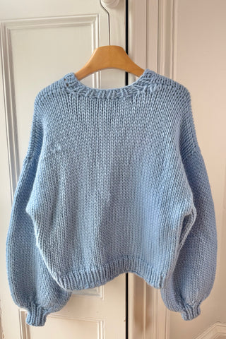 Blue Chunky Knit Cardigan M (Sample)