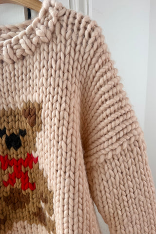 Teddy Bear Chunky Knit Sweater S/M (Discontinued Sample)
