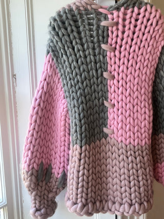 Wren Midi Grobstrick-Cardigan (Beispiel)