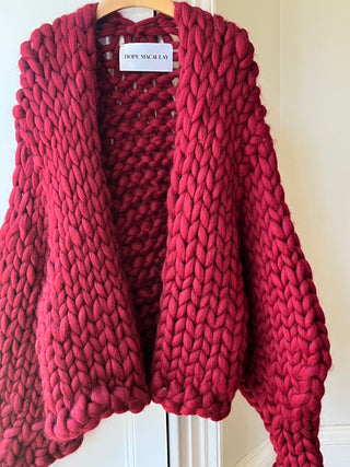 Wren Midi Grobstrick-Cardigan (Beispiel)