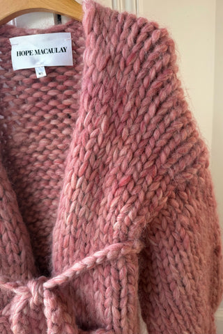 Pink Irish Bow Chunky Knit Cardigan S (Sample)