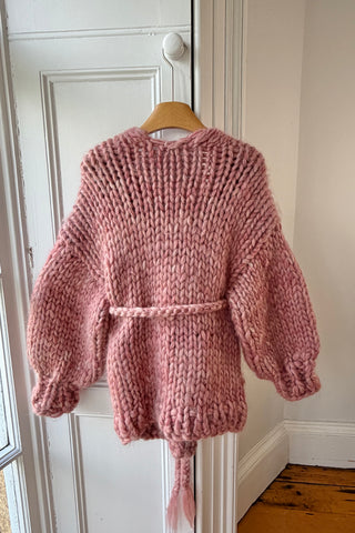 Pink Irish Bow Chunky Knit Cardigan S (Sample)