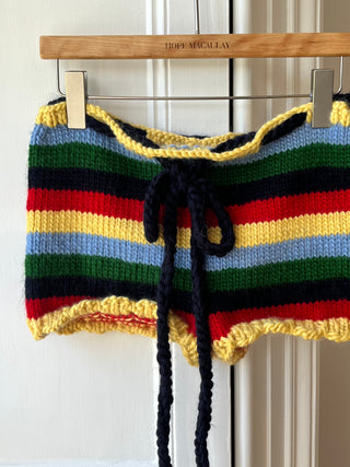 Rosa Grobstrick-Shorts S/M (Beispiel)