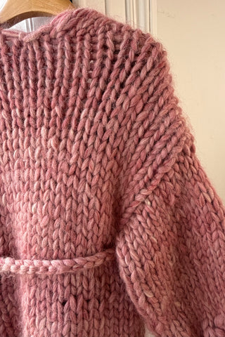Pink Irish Bow Chunky Knit Cardigan S (Sample)