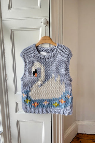 Swan Lake Chunky Knit Vest S/M (Discontinued Sample)