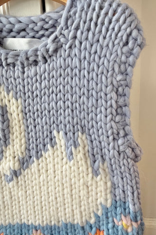 Swan Lake Chunky Knit Vest S/M (Discontinued Sample)