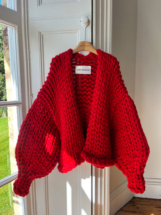 Wren Midi Grobstrick-Cardigan (Beispiel)