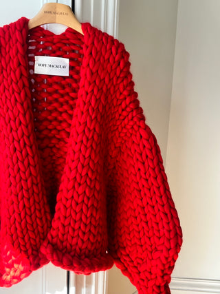 Wren Midi Grobstrick-Cardigan (Beispiel)