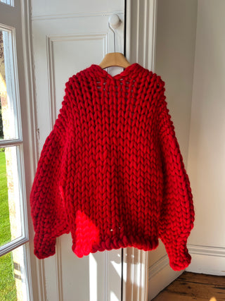 Wren Midi Grobstrick-Cardigan (Beispiel)