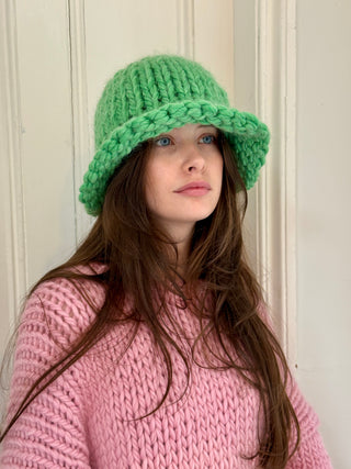 1of1 Irish Alpaca Green Chunky Knit Mushroom Hat (Sample)