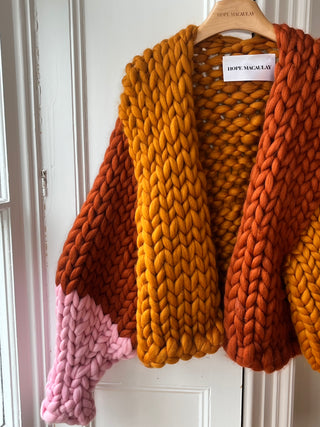 1of1 Pink and Rust Colossal Knit Cardigan M/L (Sample)