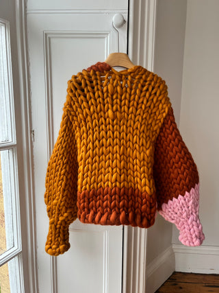 1of1 Pink and Rust Colossal Knit Cardigan M/L (Sample)