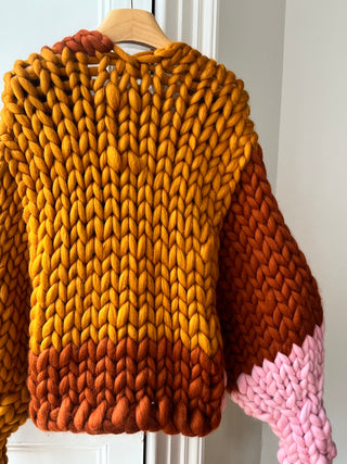 1of1 Pink and Rust Colossal Knit Cardigan M/L (Sample)