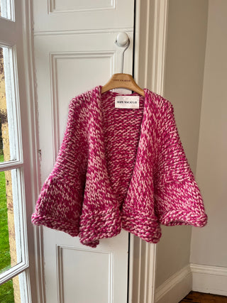 1of1 Pink Blend Irish Alpaca Chunky Knit Cardigan M/L (Sample)