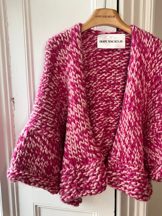 1of1 Pink Blend Irish Alpaca Chunky Knit Cardigan M/L (Sample)