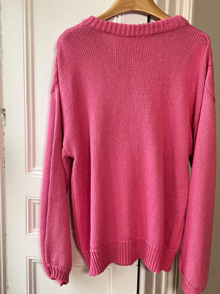 1of4 Pink Bow Cotton Sweater (Sample)