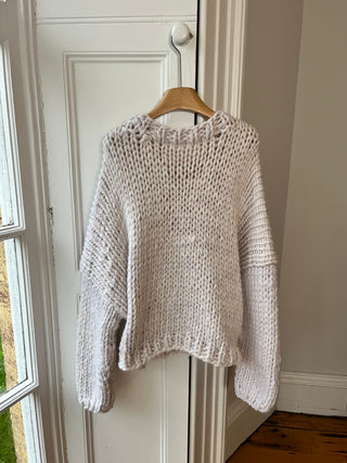 1of1 White Bow Chunky Knit Sweater M/L (Sample)