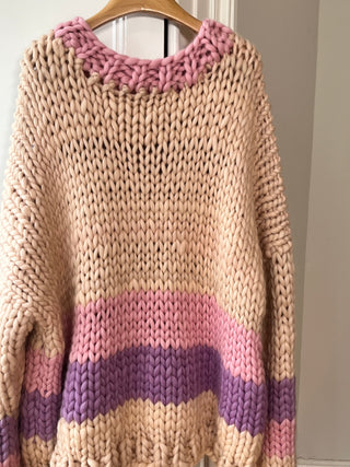 1of1 ストライプコロッサルニットカーディガン（サンプル）