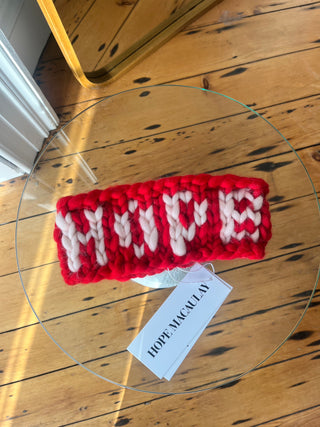 ピンクのパッチワークの巨大なニットマッシュルームハット #2（サンプル）