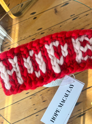 ピンクのパッチワークの巨大なニットマッシュルームハット #2（サンプル）