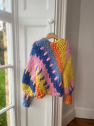 1of1 Colourful Peach Colossal Knit Cardigan S/M (Sample)