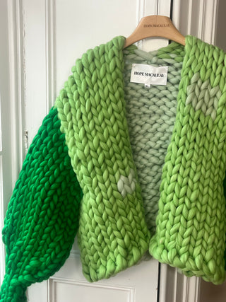 1of1 Green Blend Colossal Knit Cardigan M/L (Sample)