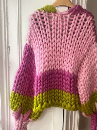 1of1 ストライプコロッサルニットカーディガン（サンプル）