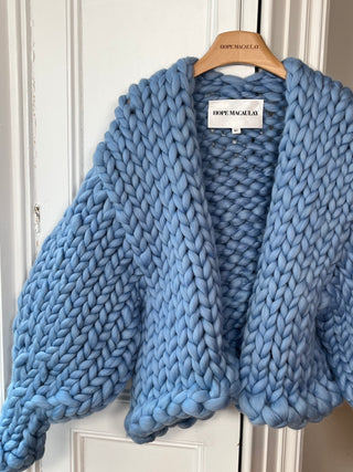 Blue Colossal Knit Cardigan M/L (Merino Sample)